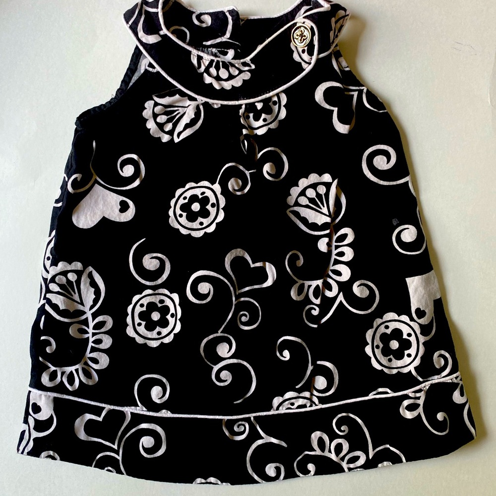 Lydia Jane - Black and White Patterned Dress - 2T